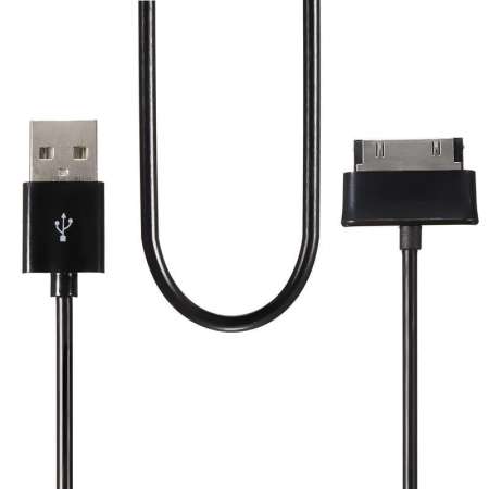 ใหม่ TPE USB SYNC สายข้อมูลเครื่องชาร์จสำหรับซัมซุง P3100 P3110 P1000 N8000 (สีดำ)
