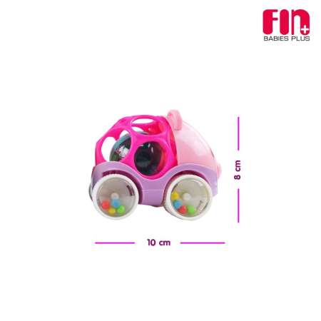 FIN BABIESPLUS รถของเล่นลายสัตว์ เขย่ามีเสียง 10 x 8 cm รุ่น TCN-2829-30