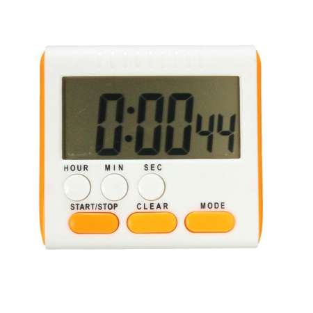 Lek and Love นาฬิกาจับเวลาทำอาหาร เดินหน้า ถอยหลัง 24 ชั่วโมง Digital Timer V3. Alarm CLock(สีส้ม)