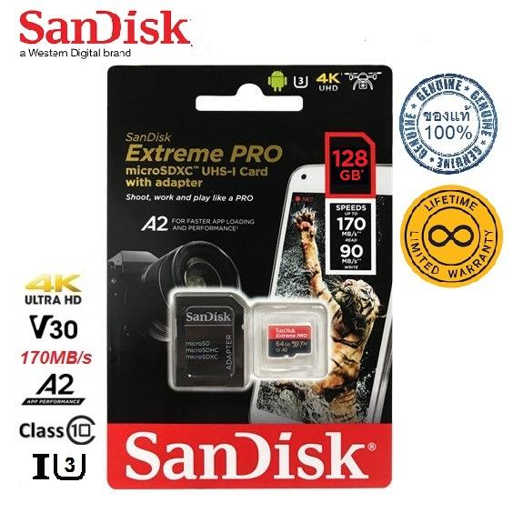 Карта памяти microsd sandisk extreme pro 128gb