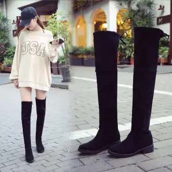 over the knee boots without heel