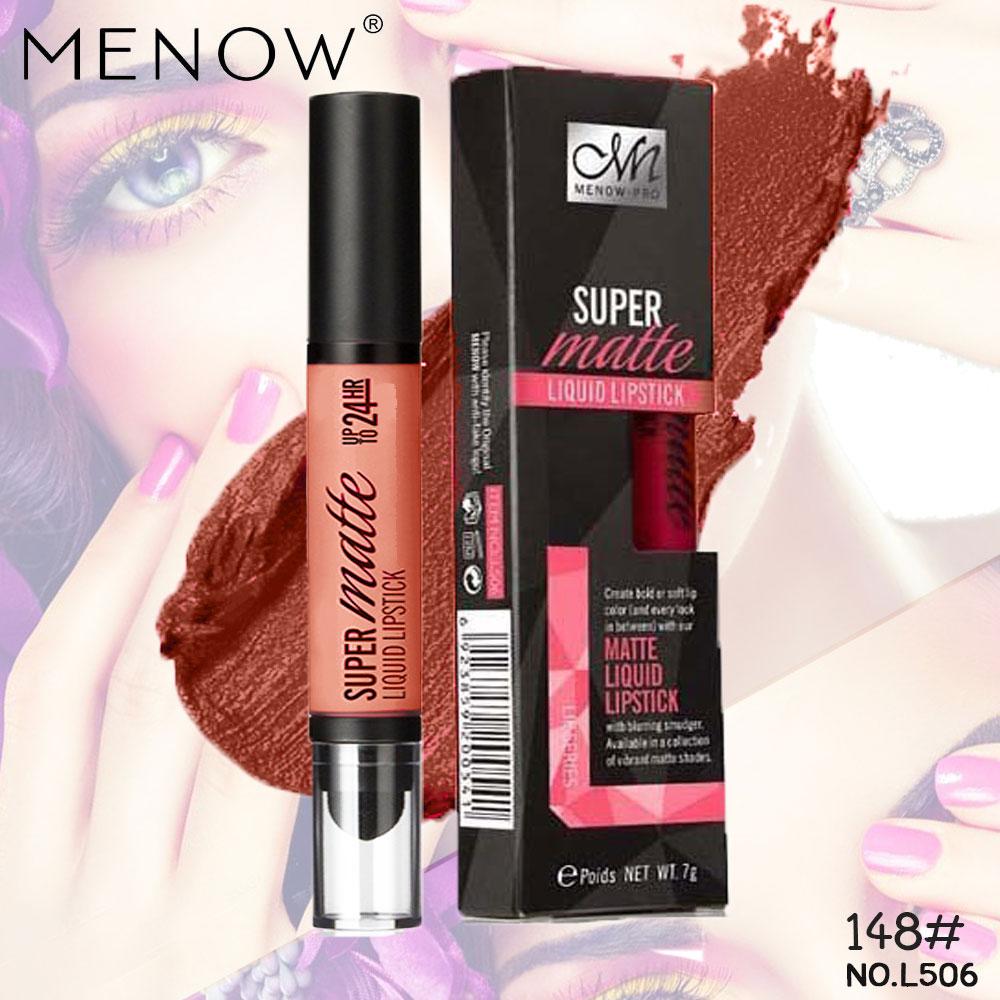 MENOW Brand Perfect Lip Gloss (Super Matte Liquid Lipstick) ใช้ดีติดทนนานสีสวยสดใสเบาบางและกันน้ำ