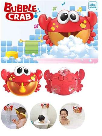 ราคาโละสต็อค ปูเป่าฟองมีเพลงสุดฮิต Bubble crab music เป็นของเล่นสร้างฟองระหว่างอาบน้ำ สร้างความสนุกให้กับเด็ก ๆ มีเพลงเด็กมากมาย เป็นตัวช่วยสำหรับคุณแม่และบ้านที่มีเด็กอาบน้ำยาก เหมาะกับเด็ก 18 เดือนขึ้นไป ช่วยเสริมสร้างความสุขและเสริมทักษะให้กับเด็ก