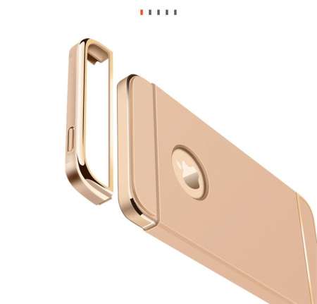 Case Apple iPhone 5 / 5s เคสกันกระแทก แบบไม่หนา สีเมทัลลิค หัว-ท้าย (ประกบ 3 ชิ้น)