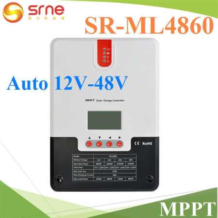 โซลาร์ชาร์จ MPPT 60A คอนโทรลเลอร์ Auto 12V 24V 36V 48V รุ่น SR-ML4860