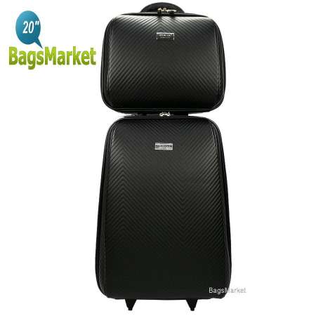 BagsMarket Luggage WHEAL กระเป๋าเดินทางล้อลาก ระบบรหัสล๊อค เซ็ทคู่ ขนาด 20 นิ้ว/14 นิ้ว Luxury Classic Code F784120-2 Black