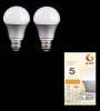 หลอด LED 5W ฝาขุ่น ขั้ว E27 Warm White  (แพ็ค 2 ดวง)