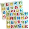 Kids Toys จิ๊กซอว์ไม้ ก.ไก่ แบบมีหมุดจับ แผ่นใหญ่ (ในชุดจะได้แผ่นไม้ 2 แผ่น ก-ฮ )
