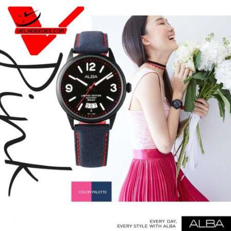 ALBA Limited Edition modern ladies นาฬิกาข้อมือหญิง สายหนังหุ้มยีนส์ (ผลิตมาเพียง 550 เรือนในโลก) รุ่น AS9C09X1