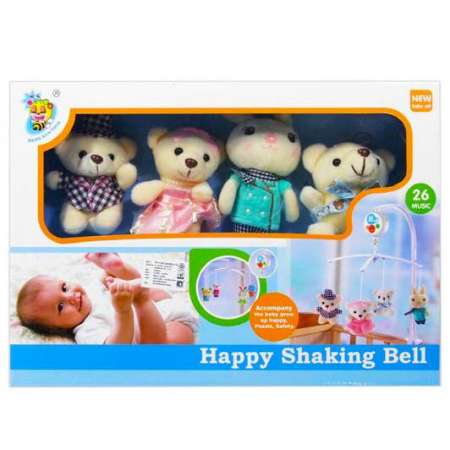 Kids Toys โมบายติดเตียงตุ๊กตาผ้า รูปหมีและกระต่าย (รุ่นนี้เป็นแบบใส่ถ่าน) รุ่นใหม่บรรจุกล่องสวยงาม
