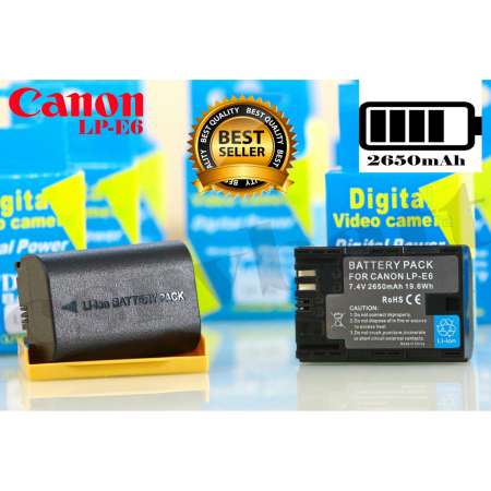 Csrvbatt แบตเตอรี่ LP-E6 2650mAh (for canon EOS 5D MK III 5D MK II 6D 6DMK II 7D 7D MK II 80D 70D 60D)สินค้าตรงตามภาพ100%