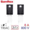 SanRex TRIAC ไตรแอค 8A 800V แพ๊ค 2ตัว (TMG8C80F)