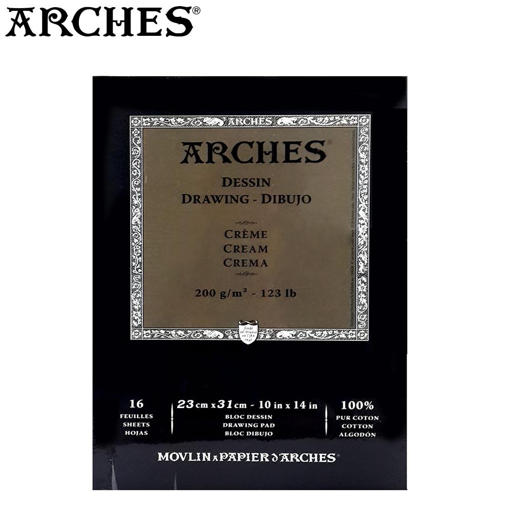 ARCHES Drawing extra white pad  ขนาด 23x31 ซม. หนา200g ผิวกึ่งหยาบ 400 015 885 