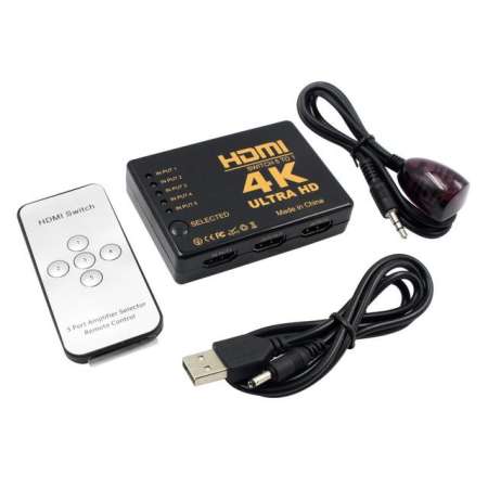 Ultra HD 4K x 2K HDMI Switch 3x1 Switcher Selector 3D 1080p With IR Remote