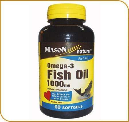 Mason natural omega-3 fish oil 1,000 mg 120 softgel