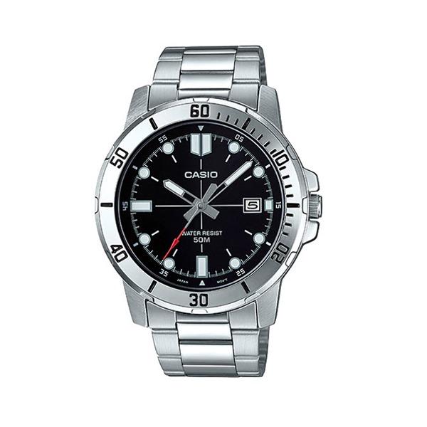 Casio Analog Gent's นาฬิกาข้อมือผู้ชาย สแตนเลสแท้ รุ่น MTP-VD01D