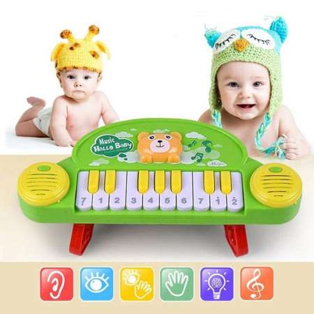 Kids Toys Free Gift คีย์บอร์ดออร์แกนลายการ์ตูนน่ารัก คละสี คละแบบ (ใส่ถ่าน กดมีเสียง)