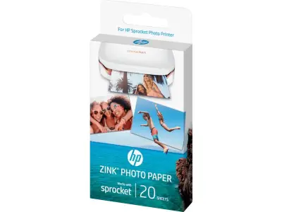 กระดาษ HP ZINK™ Sticky-backed Photo Paper-20 sht/2 x 3 in For use with HP Sprocket and HP Sprocket 2-in-1
