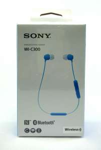 SONY หูฟังอินเอียร์แบบไร้สาย BLUETOOTH NFC รุ่น WI-C300 (สี น้ำเงิน ) 1ชุด