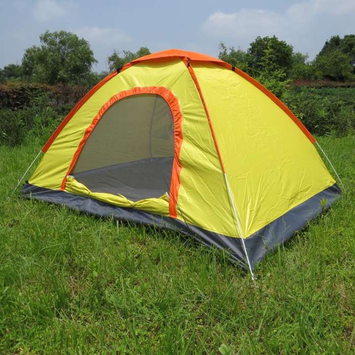 portable outdoor automatic tent 2-3 people เต็นท์นอนแค้มปิ้ง พกพาสะดวกนอนได้ 2-3 คน -Yellow