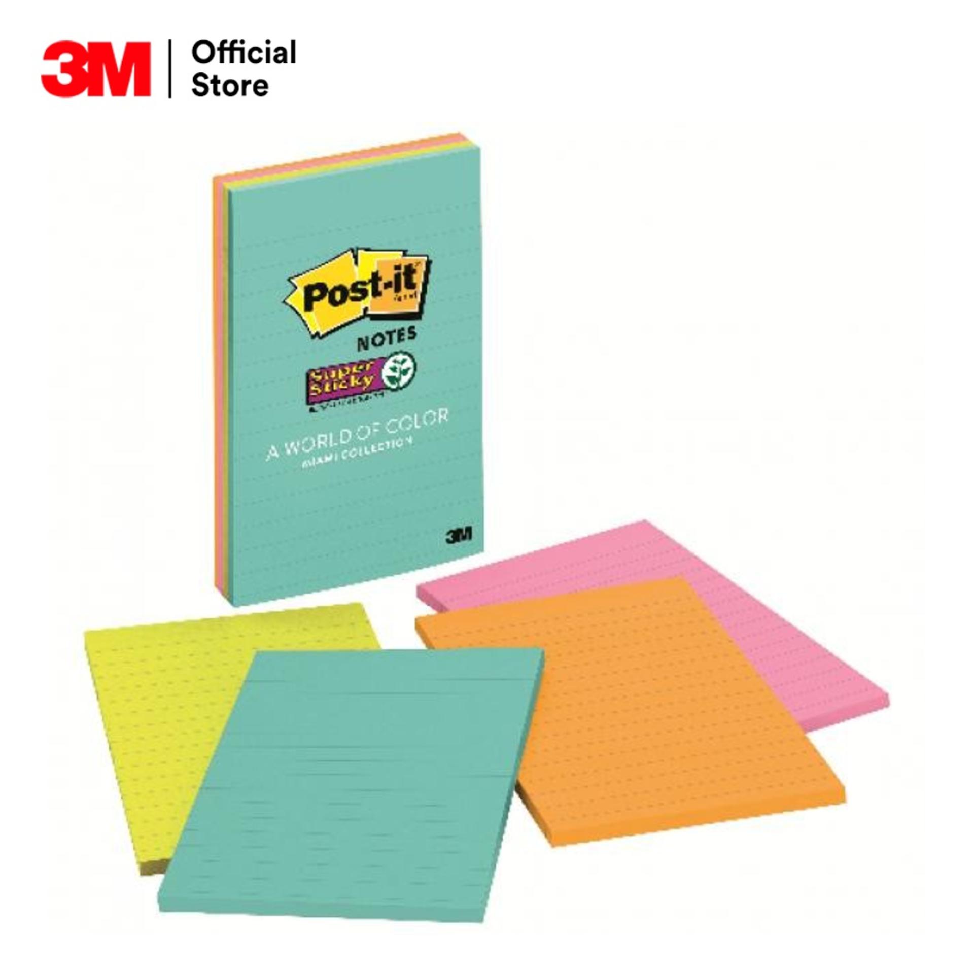 Post-It® ซูเปอร์ สติกกี้โน้ต 4621-Ssmia รุ่นกาวติดแน่นกว่า 4x6 นิ้ว (4 เล่ม/แพ็ค) 4621-Ssmia 4x 6 4 Pads