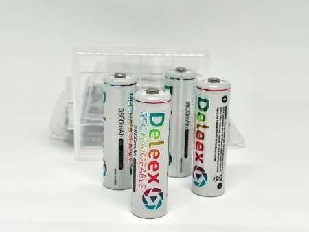 DeleeX ถ่านชาร์จ 2A 4PCS  AA 1.2V  NI-MH 3,800 mAh rechargeable battery 