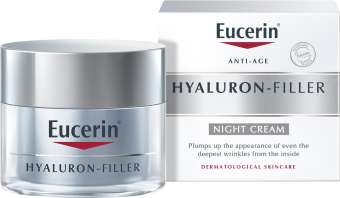 Eucerin Hyaluron Filler Night Cream 20ml. ยูเซอรีน ไฮยาลูรอนฟิลเลอร์ 3D ฟิลเลอร์ ไนท์ครีม