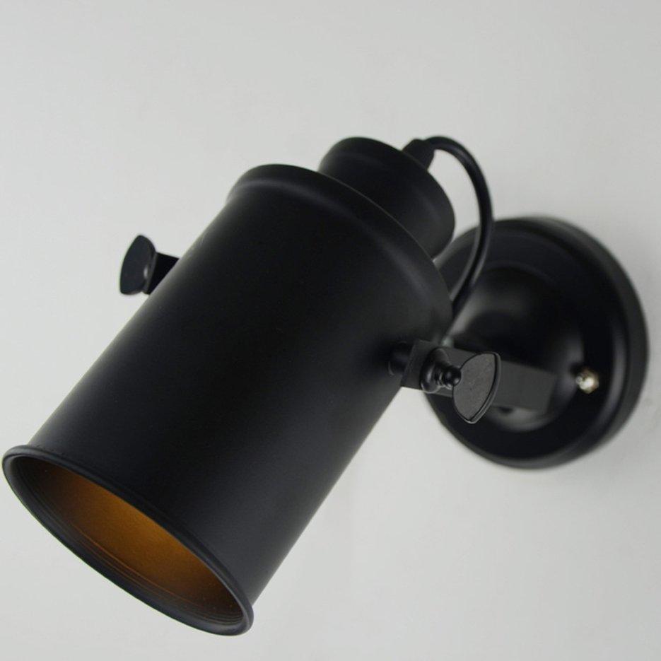 Nóng Người Bán Mỹ Mộc Mạc Phong Cách Vintage Sơn Đầu Sắt Treo Tường E27 Đui đèn