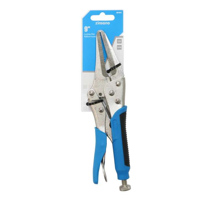 Zinsano - คีมล็อคปากแหลม 9 นิ้ว รุ่น Z011612 สำหรับจับชิ้นงานเพื่อการขัน การดึง การคลาย และการบิดชิ้นงาน เหมาะสำหรับงานทั่วไป