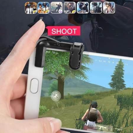 Auxiliary Control Lever Shooting Game Artifact Brisky 1 Pairs Gaming Trigger L1R1 Mobile Phone Android  IOS PUBG Fire Button Shooter Controller