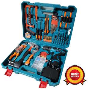 ดูภาพ ชุดสว่าน แบต ไร้สาย 24 โวลท์ ปรับสปีดได้ มีระบบเจาะปูนได้ “ชุดใหญ่” อุปกรณ์ครบทุกงานช่างแถมฟรี! อุปกรณ์งานช่างกว่า 100 ชิ้น เพิ่มเติม ชุดสว่าน แบต ไร้สาย 24 โวลท์ ปรับสปีดได้ มีระบบเจาะปูนได้ “ชุดใหญ่” อุปกรณ์ครบทุกงานช่างแถมฟรี! อุปกรณ์งานช่างกว่า 100 ชิ้น