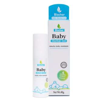 Biocher Baby Herbal gel สูตรผสมมหาหิงค์ เจลใส กลิ่นเปปเปอร์มิ้น