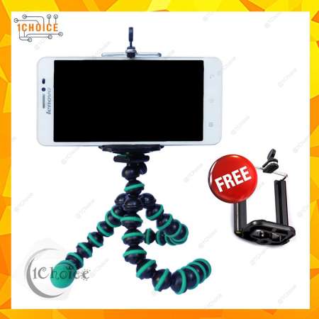 ขาตั้งกล้อง ขาตั้งมือถือ หนวดปลาหมึก 3 ขา (Gorillapod Octopus Flexible Leg Mini Tripod) Size S แถมฟรี ขาหนีบมือถือ 1 ชิ้น