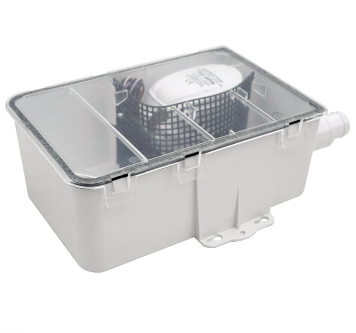 ชุดกรองพร้อมปั้มน้ำ 750GPH 12v. สำหรับห้องน้ำเรือ Boat Marine Shower