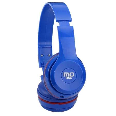 MD-TECH HS6 หูฟัง Headset Bass Boost Stereo Android iphone n/b pc tv (Blue)