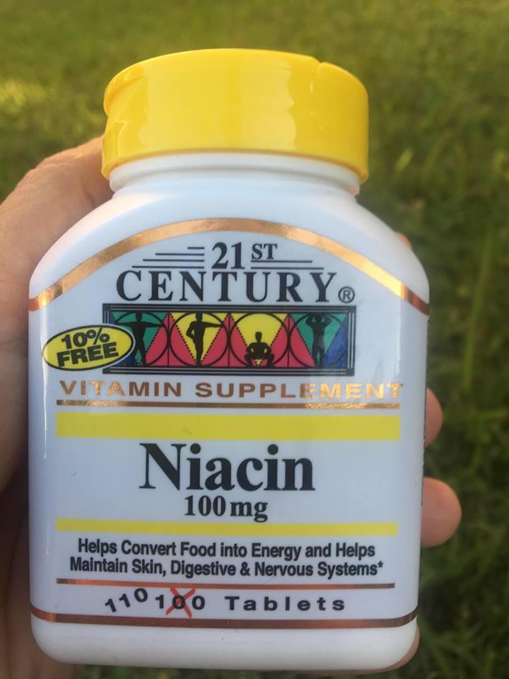 วิตามินบี 3 ไนอะซิน Niacin 100mg Plus Calcium 110 เม็ด (21st Century®)