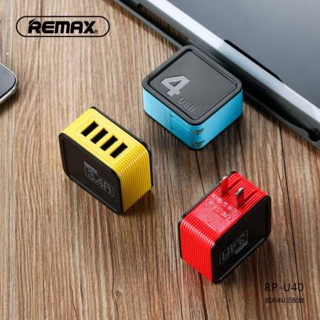 Remax Proda Kutry Adapter 4 USB Port 3.4A Fast Charging หัวชาร์จ 4 ช่อง (3.4A Output) รุ่น RP-U40