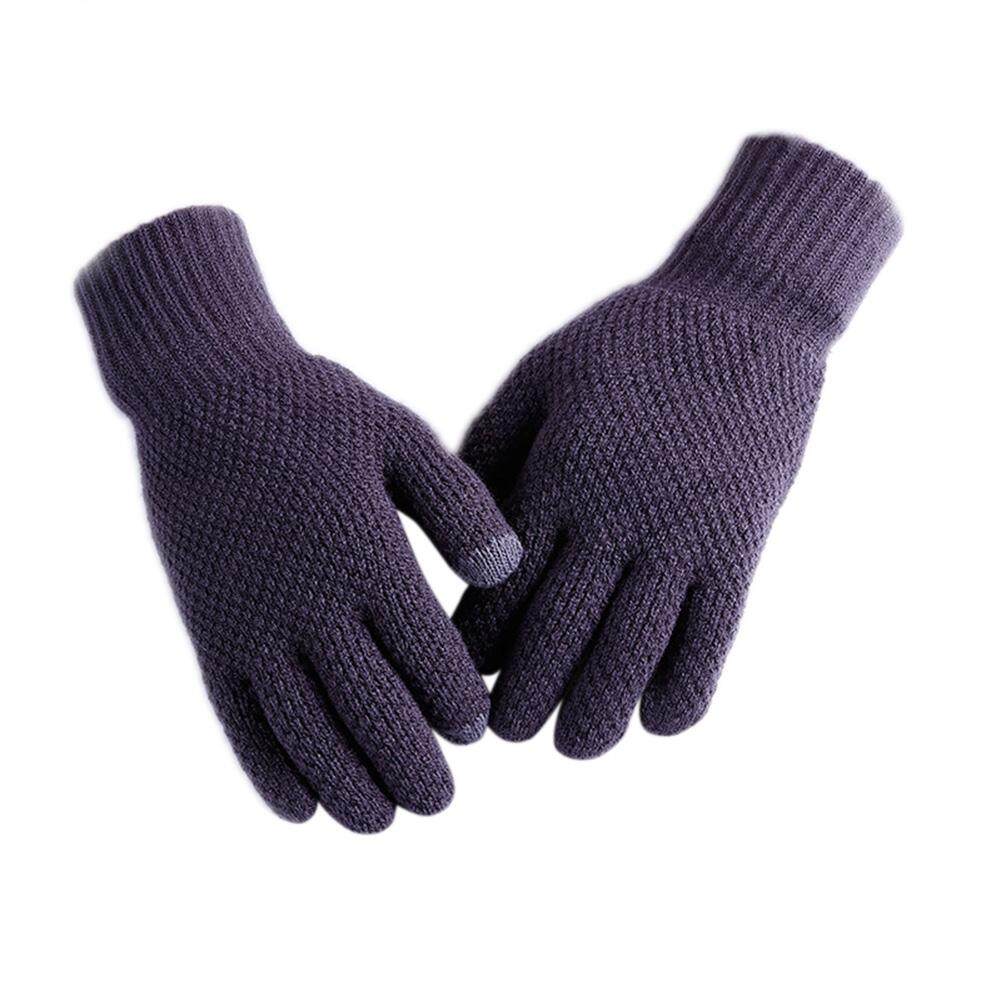 Men Touch Screen Knitted Gloves Warm Windproof Mittens Texting Gloves