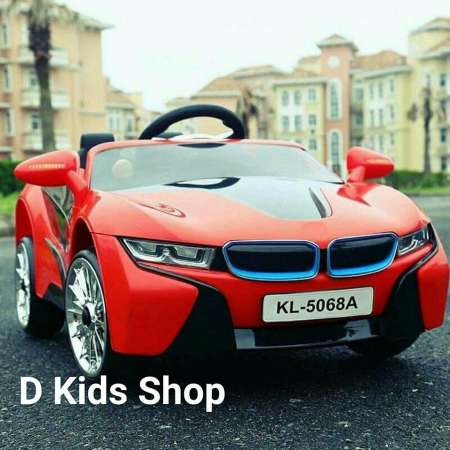 D Kids รถแบตเตอรี่ รถเด็กนั่ง บังคับวิทยุด้วยรีโมทและขับธรรมดา BMW I8 สีขาว