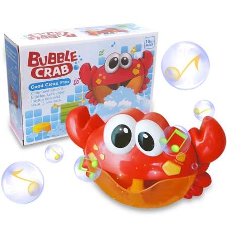 K TOY ปูเป่าฟอง Crab Bubble เครื่องเป่าฟองรูปปู ของเล่นในน้ำ ขนาด 24*7*15.5
