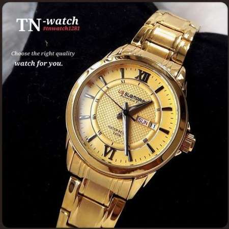 นาฬิกาผู้หญิง us submarine รุ่น J-099LDDสีทอง