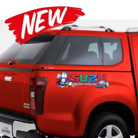 ISUZU สติ๊กเกอร์แต่งรถยนต์ ขนาด 8x20 ซม. จำนวน 1 ชิ้น