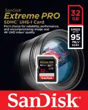ภาพขนาดย่อของภาพหน้าปกสินค้าSanDisk 32GB Extreme PRO SDHC 633x (95MB/s) จากร้าน Legend Thailand บน Lazada ภาพที่ 2