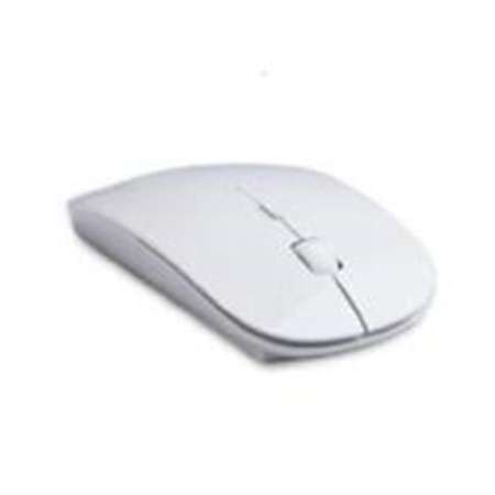 Ampko เม้าส์ไร้สาย Super Slim Wireless Mouse For PC Laptop and Android tv box (White)ฟริ ถานaaa