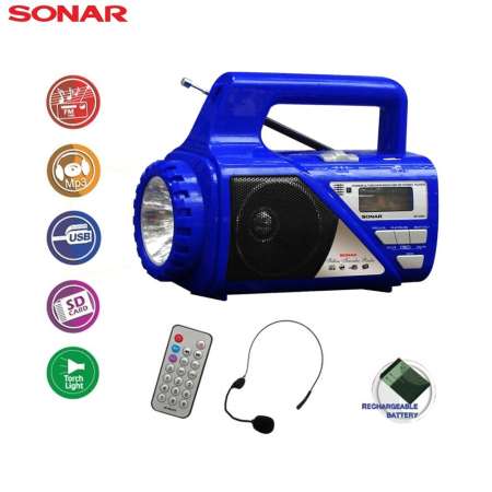 SONAR วิทยุไฟฉาย รุ่น SP-206C - สีน้ำเงิน