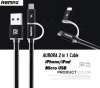 Remax AURORA Cable สายชาร์จ 2 in 1 สำหรับ Android / iPhone แท้ 100%(black)