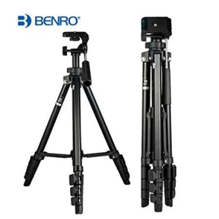 Benro T560 56.5 Inch Digital SLR Camera Aluminum Travel Portable Tripod with Bag