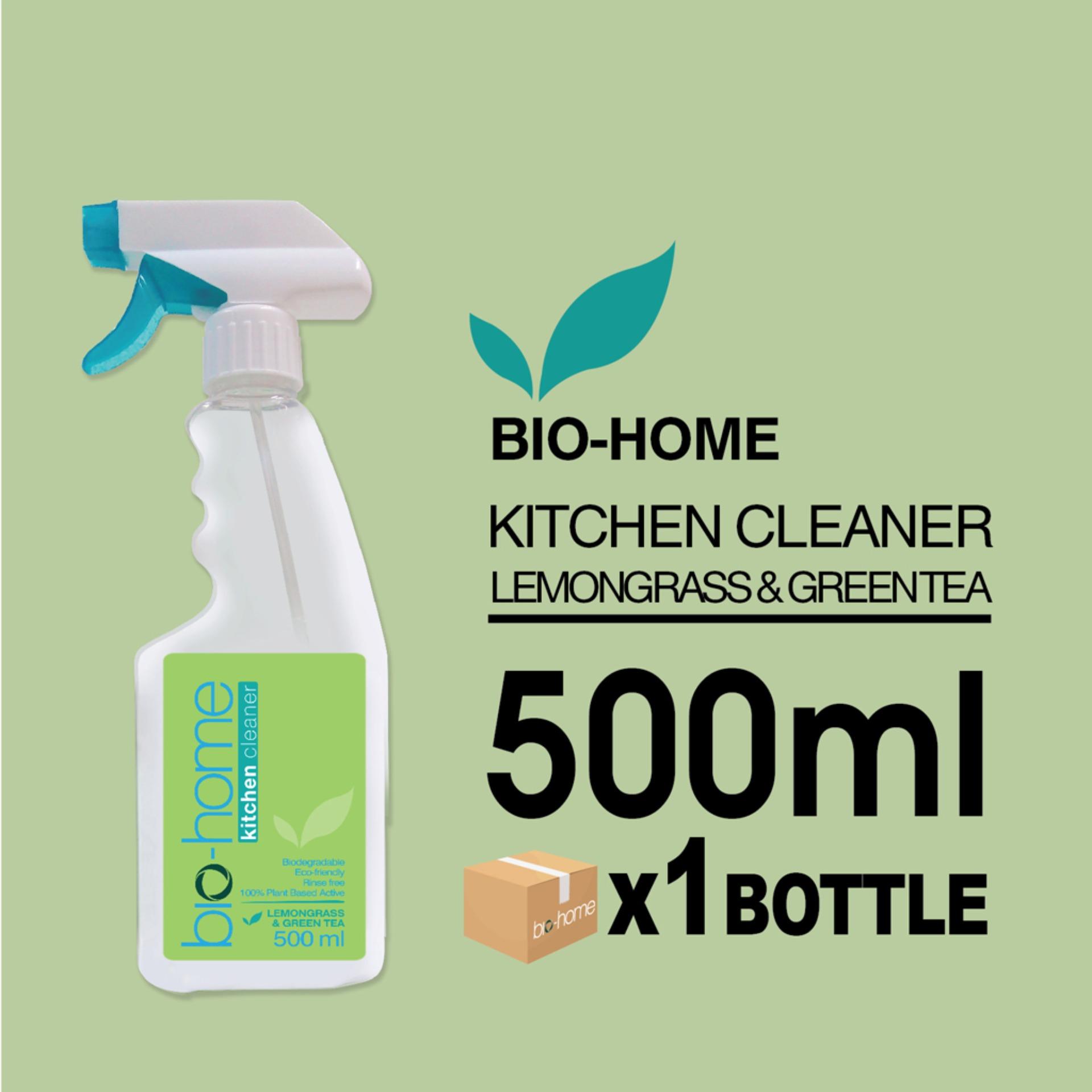 Bio-Home Kitchen Cleaner (Lemongrass & Green Tea) ไบโอโฮม ผลิตภัณฑ์ทำความสะอาดห้องครัว กลิ่นตะไคร้ผสมชาเขียว 500 มิลลิลิตร x 1 ขวด