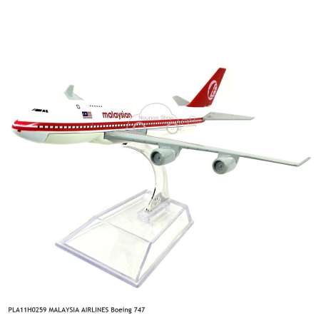 Naynaeshop โมเดลเครื่องบิน มาเลเซีย แอร์ไลน์ MALAYSIA AIRLINES Boeing 747 (16 cm)