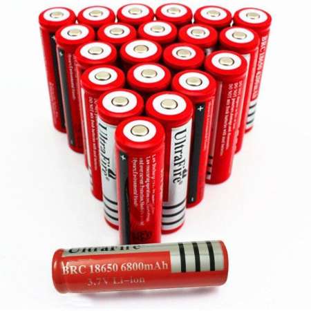 ถ่านชาร์จ Li-ion 18650 UltraFire 3.7V ความจุ 6800mAh (2ก้อน) S1070 ถ่านชาร์จ Li-ion 18650 UltraFire 3.7V ความจุ 6800mAh (2ก้อน) S1070